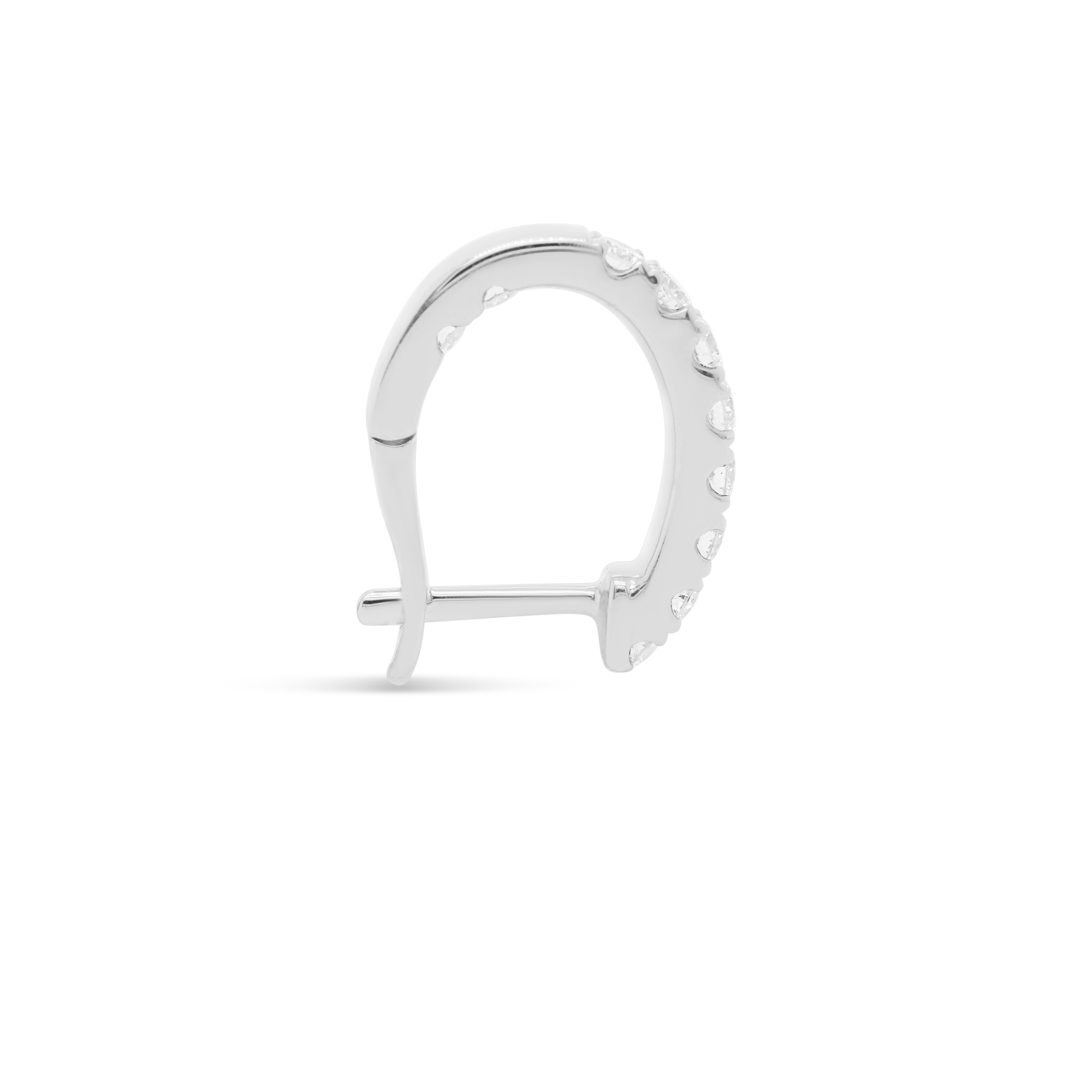 Diamond Hoop Earrings 0.68 ct. 14K White Gold